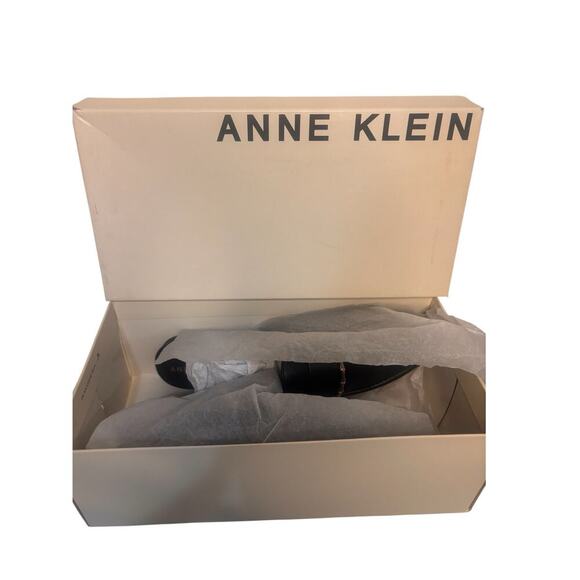 Anne Klein Black Mule Slip on Slides-NWB - Picture 3 of 4